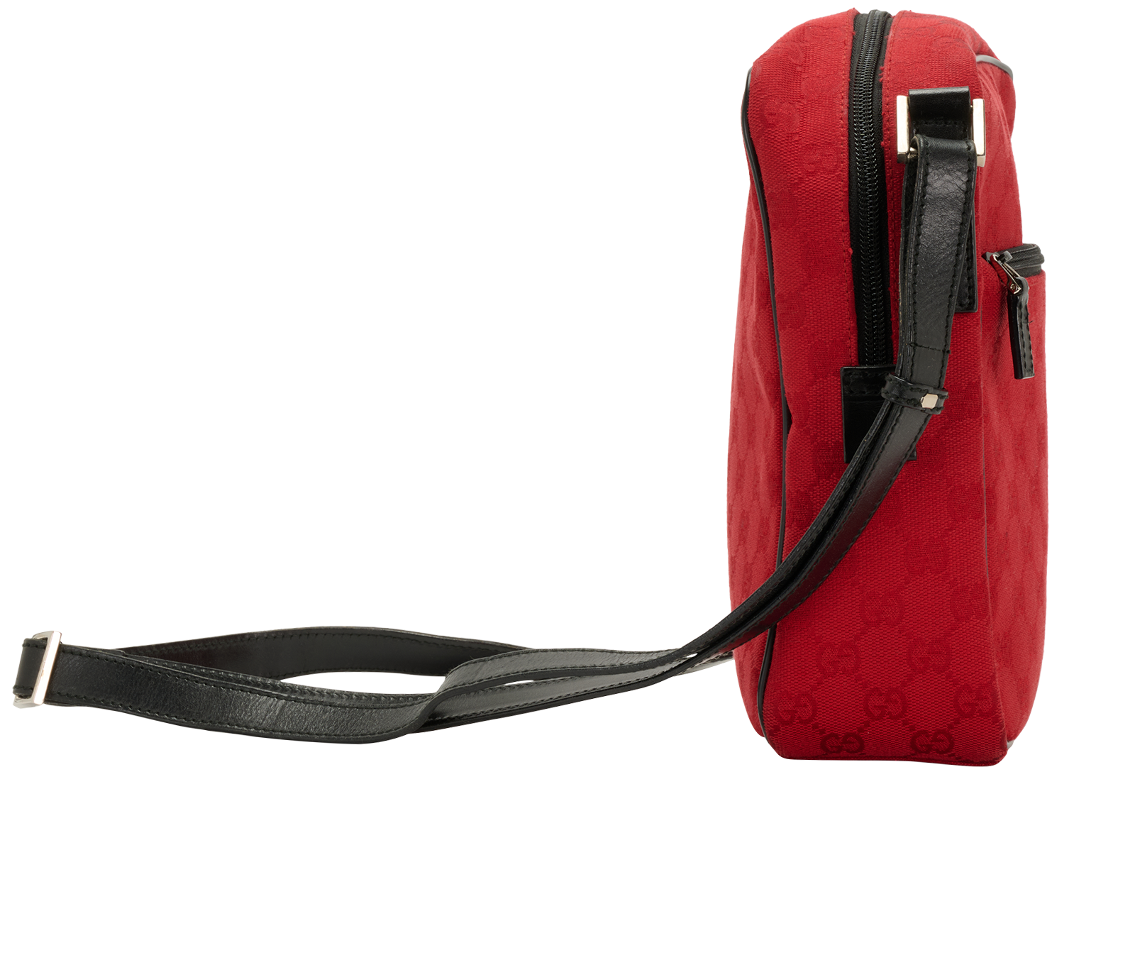 GG Messenger Bag, &pound;320, Handbags, Red, Canvas, Side view